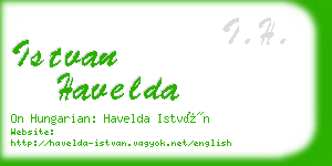 istvan havelda business card